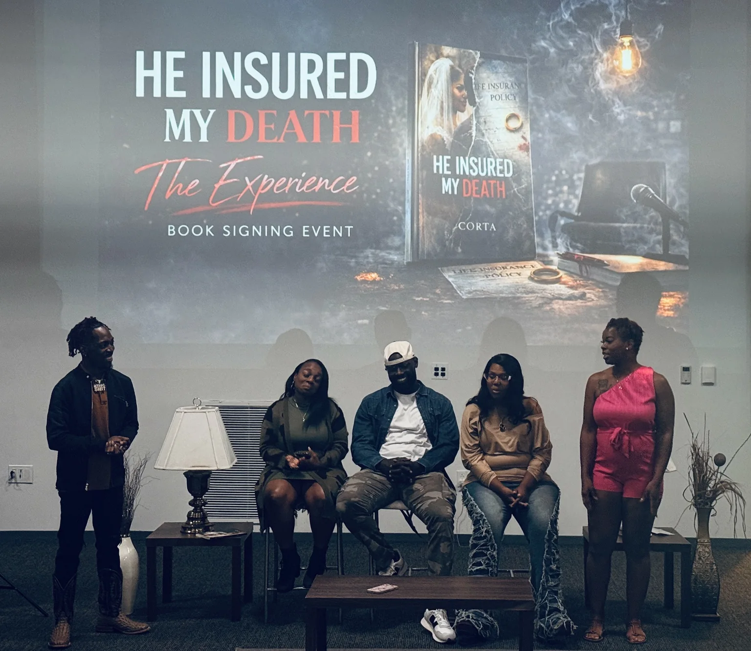 Participants during the He Insured My Death book experience